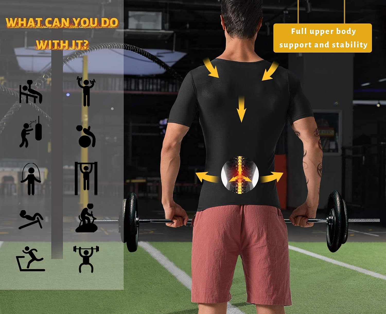 Sauna Shirt for Men Sweat Tank Top Heat Trapping Suit Workout