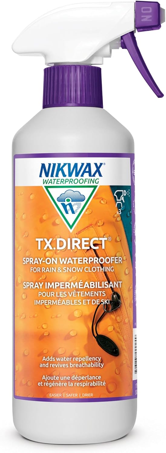 Nikwax TX.Direct Spray-On Waterproofing, 300ml, High Performance Waterproofing Renewal Treatment Restores DWR Water Repellency in Jackets, Outerwear, Rain, Ski and Snow Gear