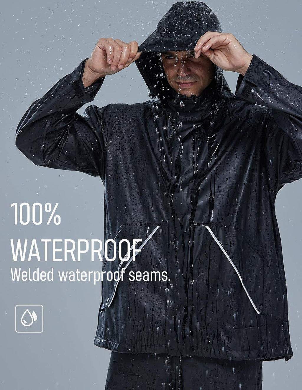 Town Field Waterproof Heavy Duty Jacket Mens Womens Rubber Rain Coat Fishing Hoodie Fou Weather Gear Pvc Raincoat