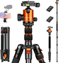 JOILCAN 81" Tripod for Camera Phone, 83" Aluminum Camera Tripod Monopod
