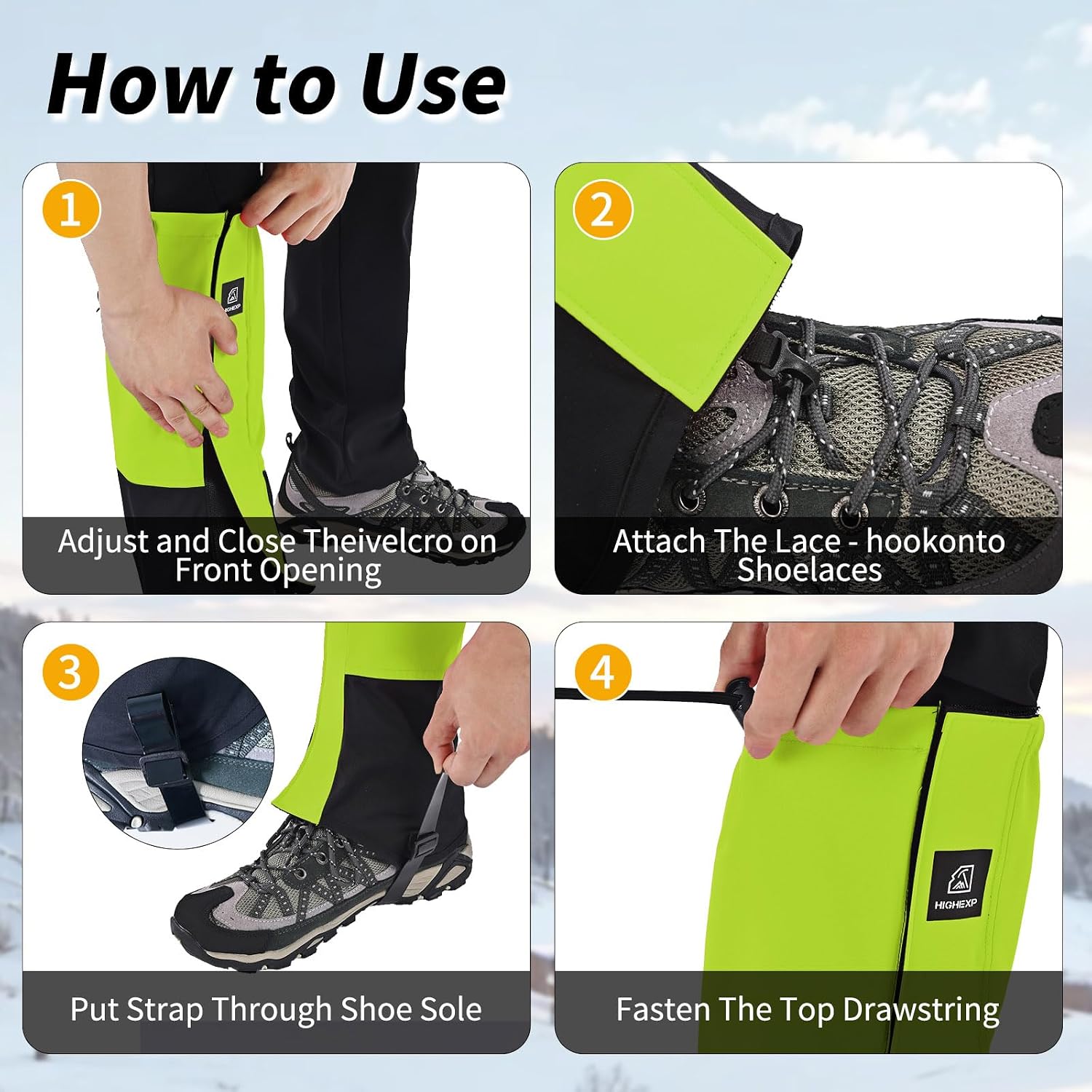 Leg Gaiters Waterproof Snow Boot Gaiters for Women Men