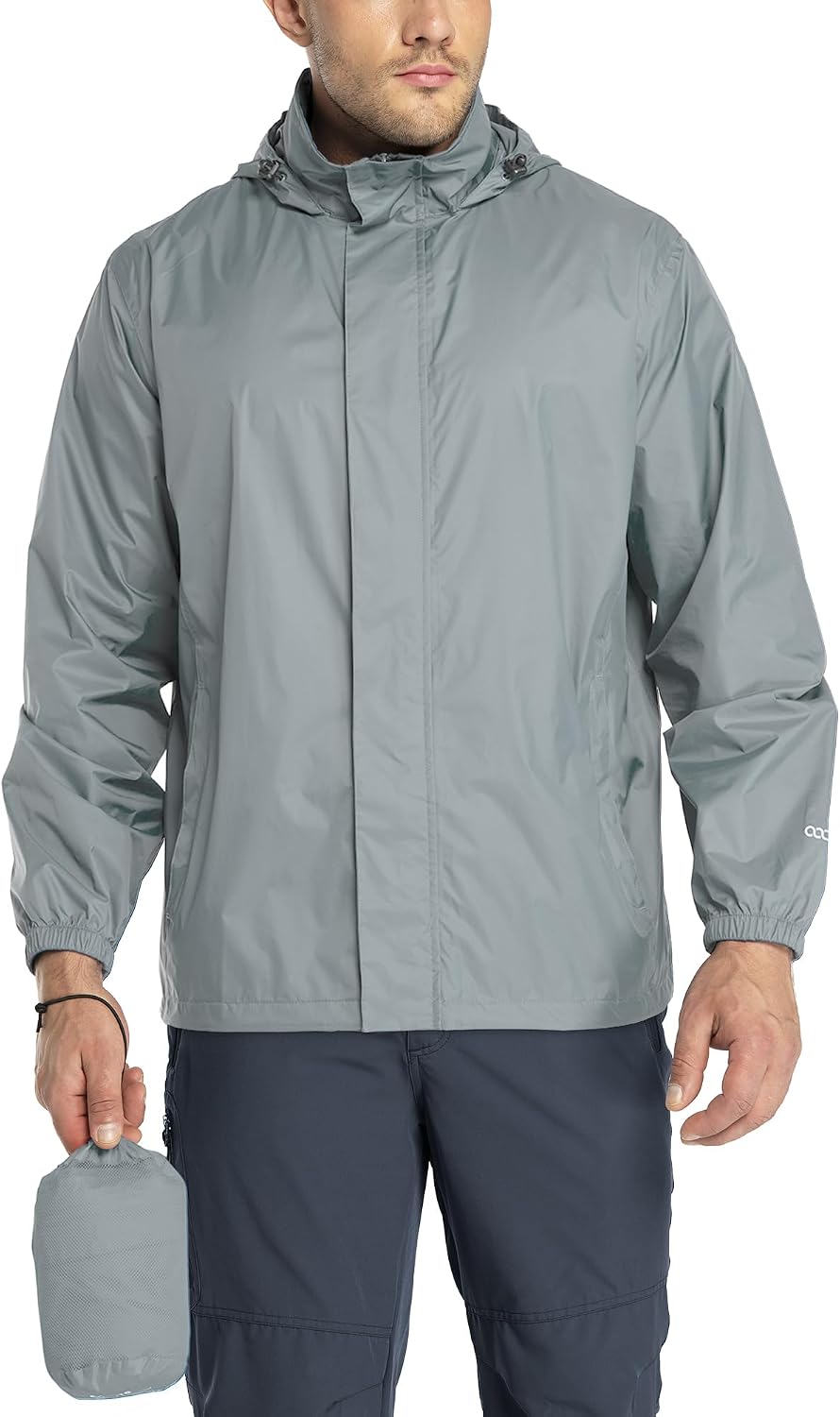 33,000ft Men's Packable Rain Jacket Lightweight Waterproof Golf Raincoat