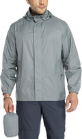 33,000ft Men's Packable Rain Jacket Lightweight Waterproof Golf Raincoat