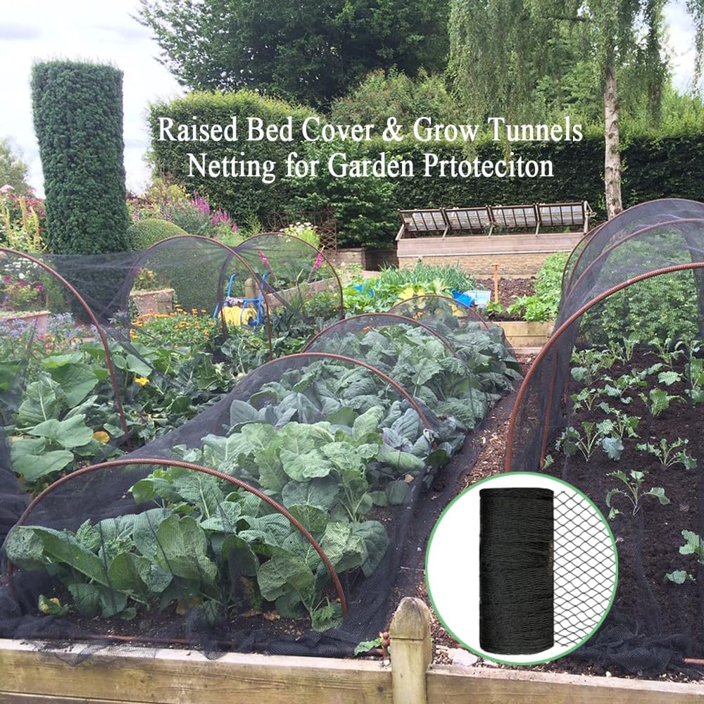 Bird Netting 7.5x100 Ft, 1/2 in Mesh Heavy Duty Garden Netting