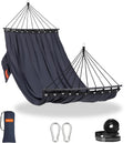 Lazy Daze Portable Camping Hammock with Curved Spreader Bar, Grey