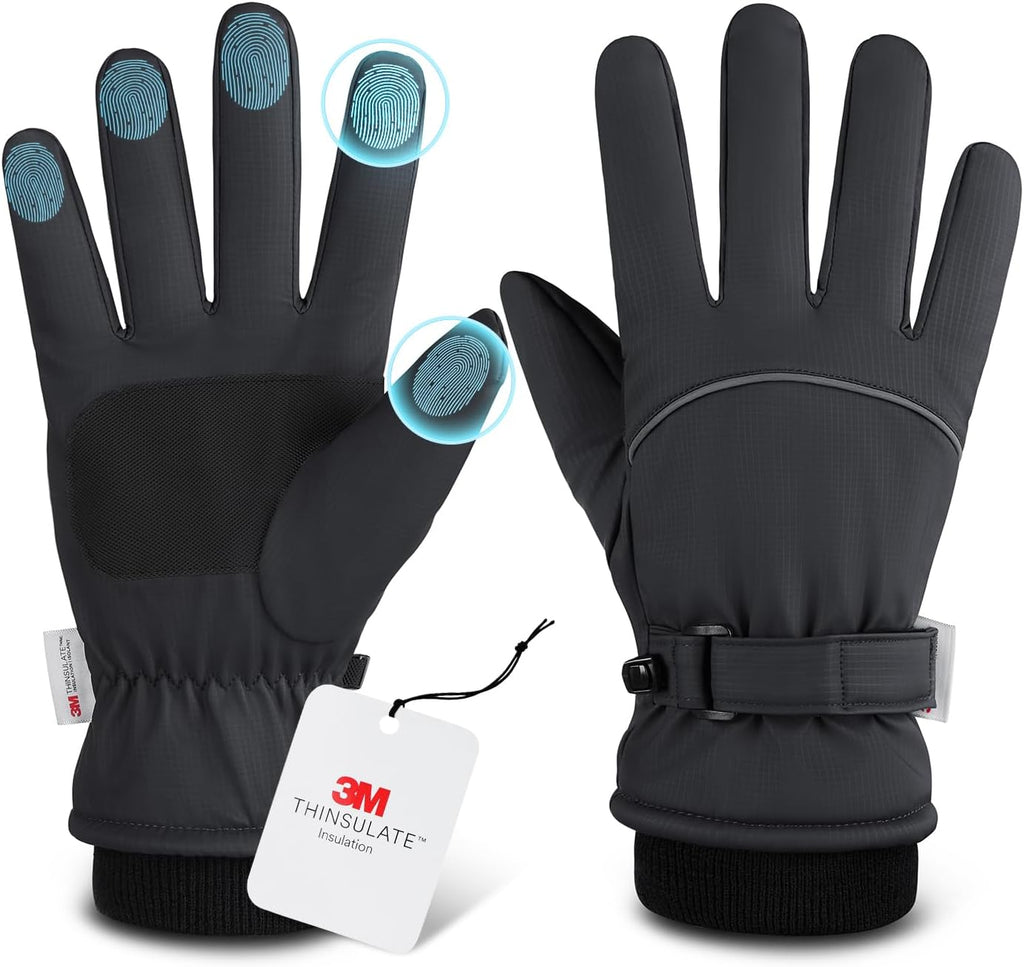 Fratres Winter Ski Gloves for Men and Women,Windproof Cold Weather Thermal with Touchscreen Fingers for Outdoor Sports