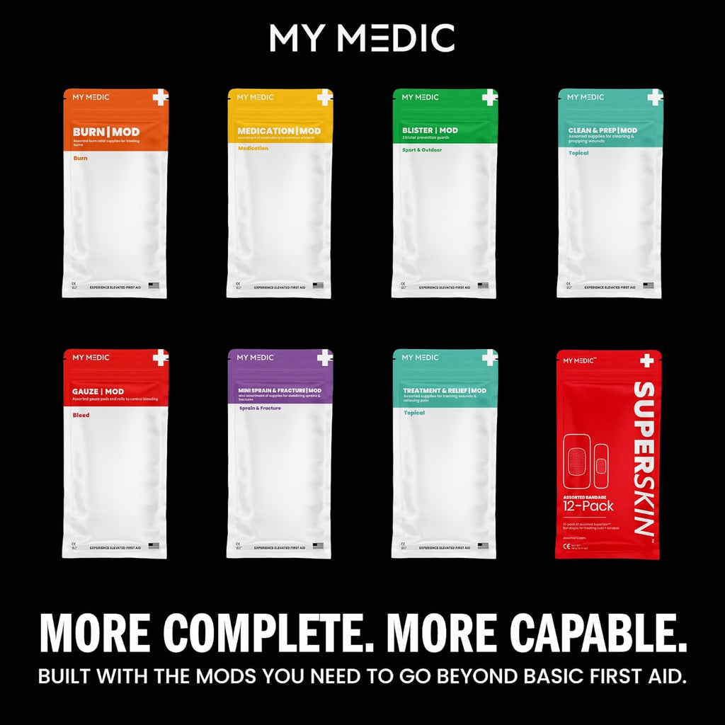 MY MEDIC MyFAK Standard Tactical IFAK & AFAK First Aid Kit - HSA FSA Items - Built in USA - Medical Supplies & Combat Medic Kit for Car, Truck, Vehicle & EDC Emergencies - Tactical Medical Bag, Black