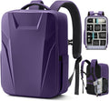 RAINSMORE Camera Backpack,Hardshell Photography DSLR Camera Bag，Purple