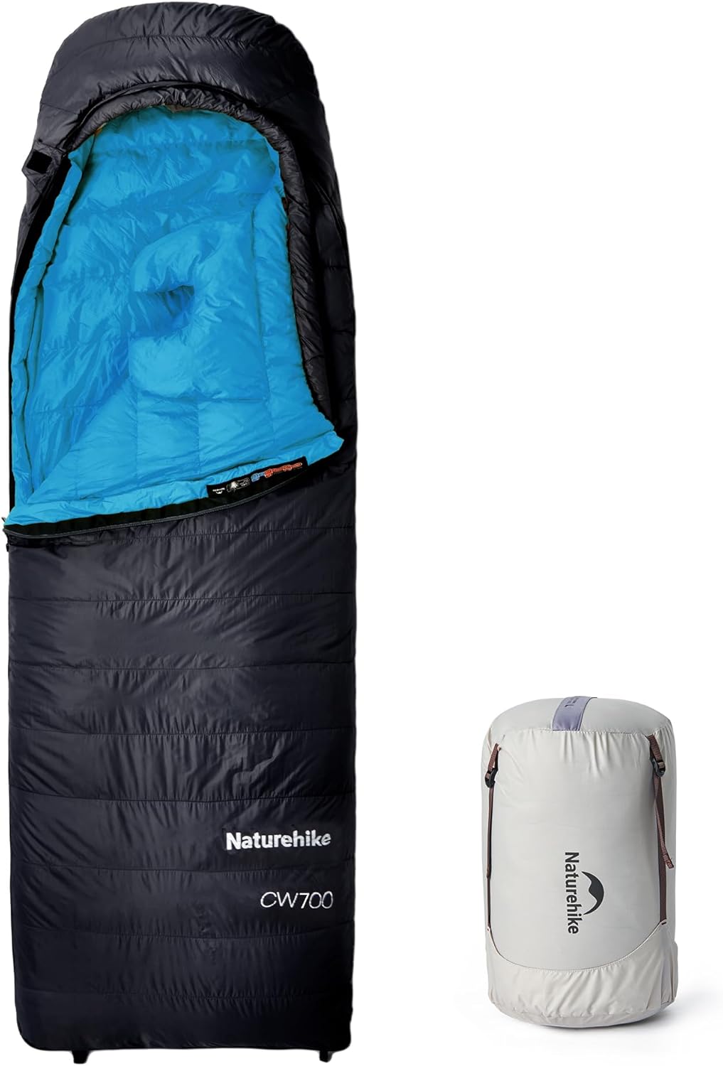 Naturehike 0 Degree Ultralight Down Sleeping Bag for Adults, 650 Fill Power, Backpacking Cold Weather Sleeping Bag with RDS Down, -2℉ / 18℉ Sleeping Bags for Camping, Hiking