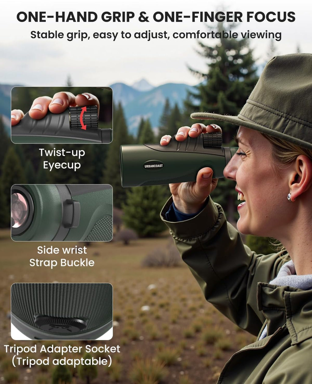 15x54 Monoculars for Adults High Powered, Compact Waterproof Telescope