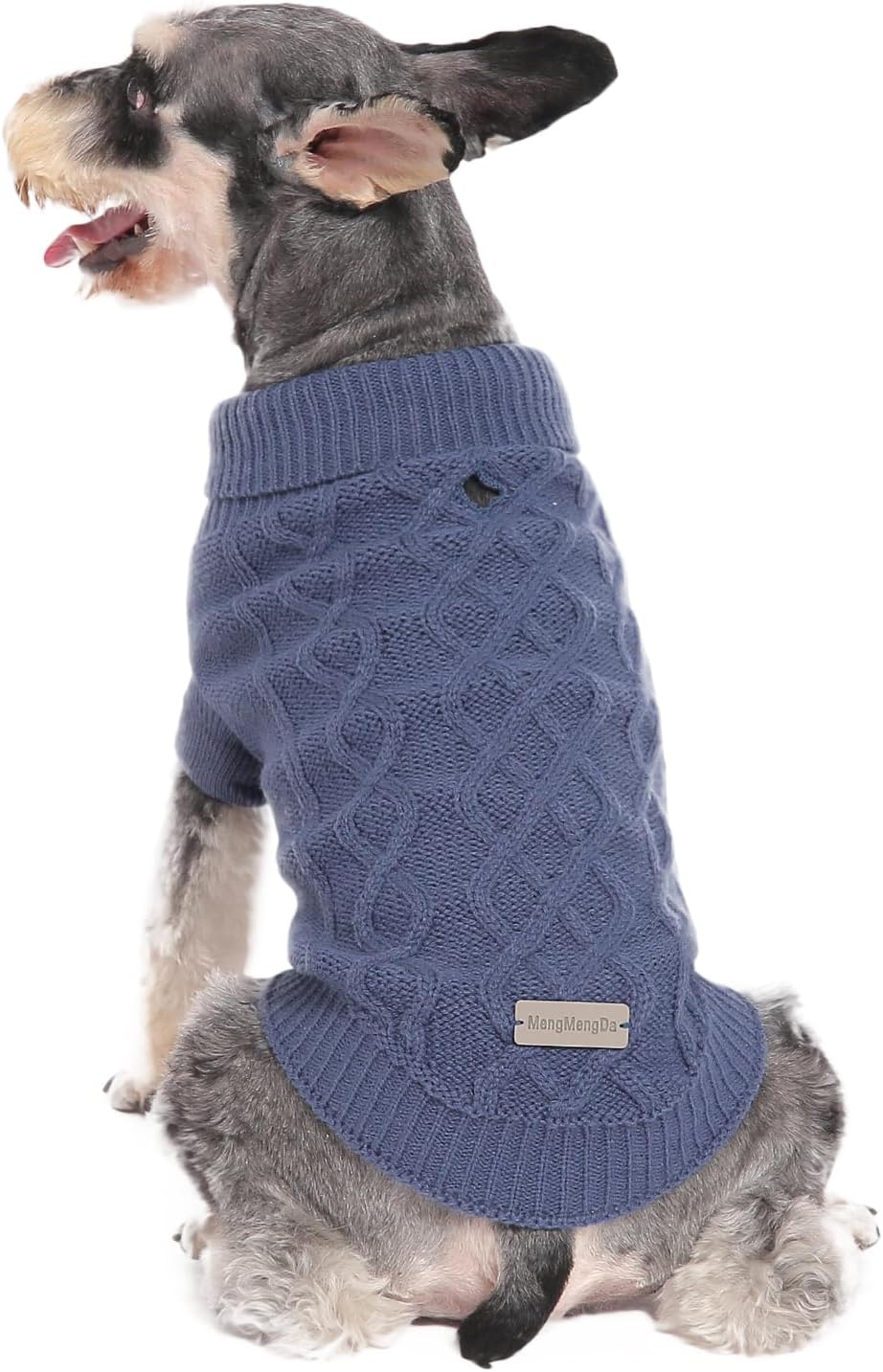 Small Dog Sweaters, Soft Knit Cold Weather Turtleneck Dog Clothes, Lightweight Warm Puppy Sweater for Chihuahua, Dachshund, Shih Tzu, Yorkie (Purple, M)