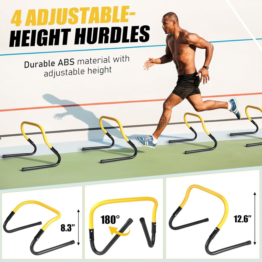 BORNEW 2 Pack Agility Ladder, Soccer Speed Training Equipment Set