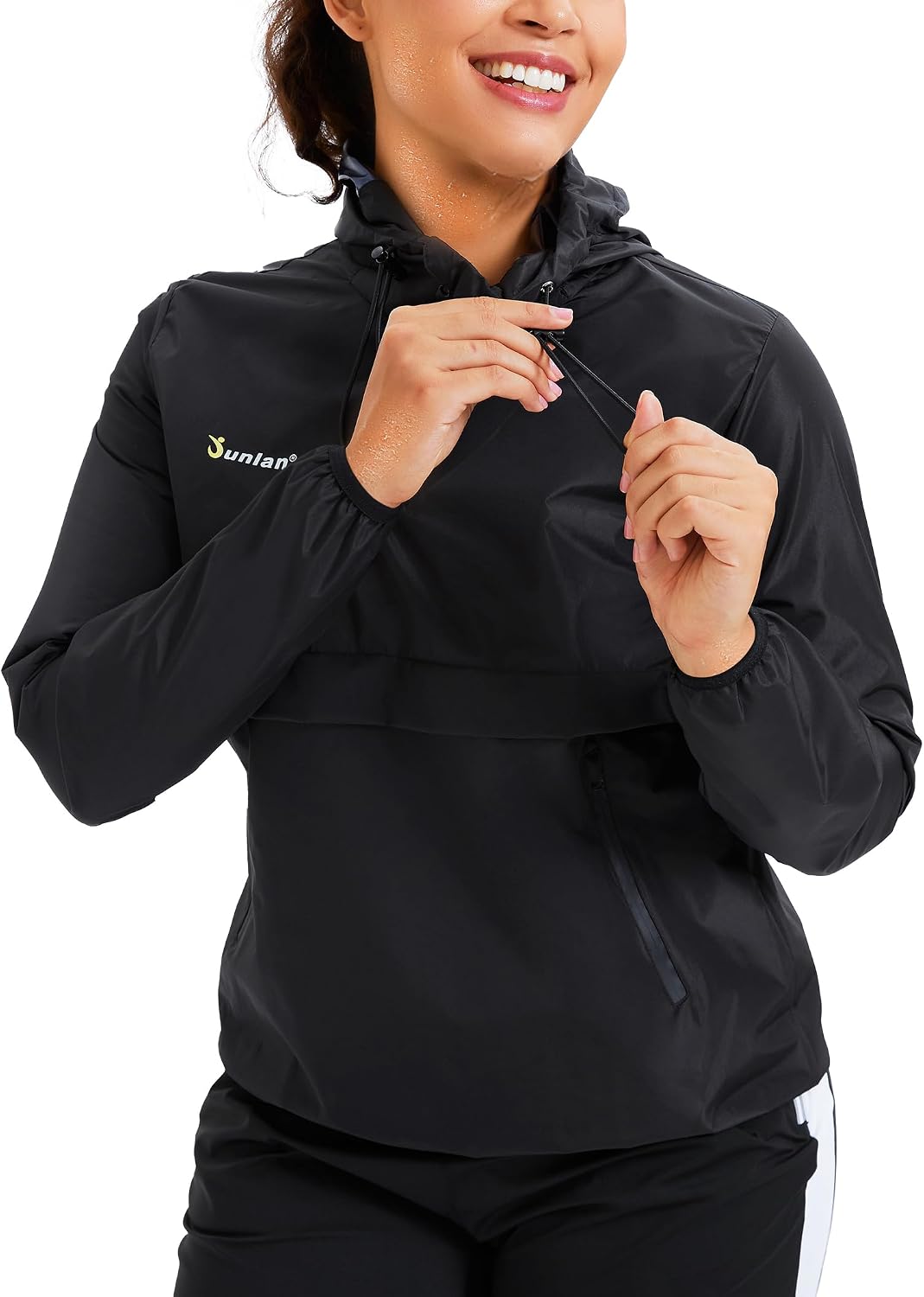 Junlan Sauna Suit for Women Sweat Jacket Gym Workout Vest Sweat Suits