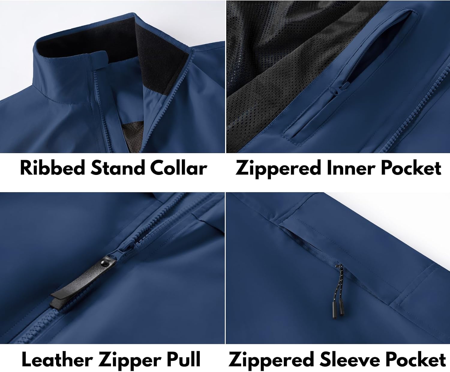 COOFANDY Mens Lightweight Bomber Jackets Stand Collar Windbreaker Softshell Jacket Zip Up Coat for Fall Outdoor