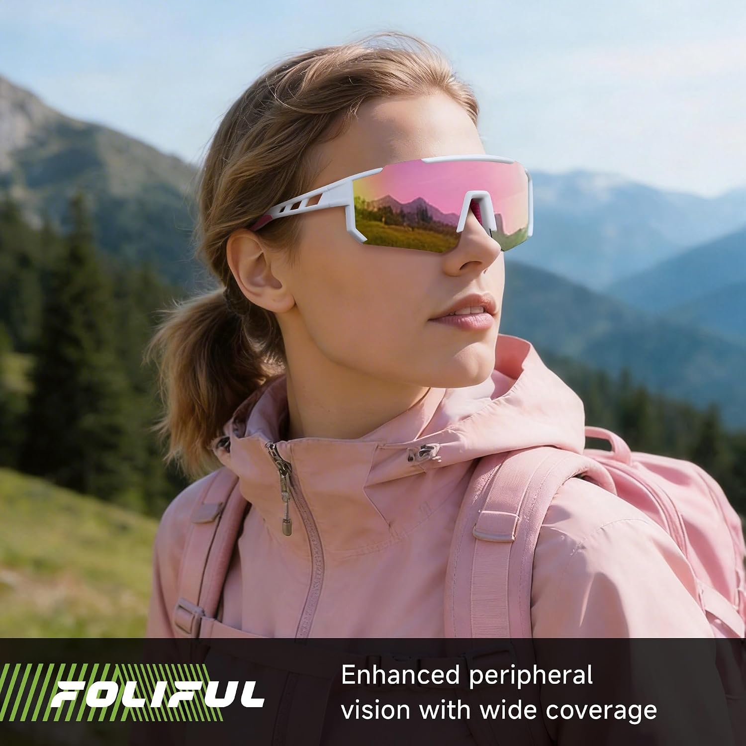 Polarized Sports Sunglasses Men Women for Running Baseball Cycling