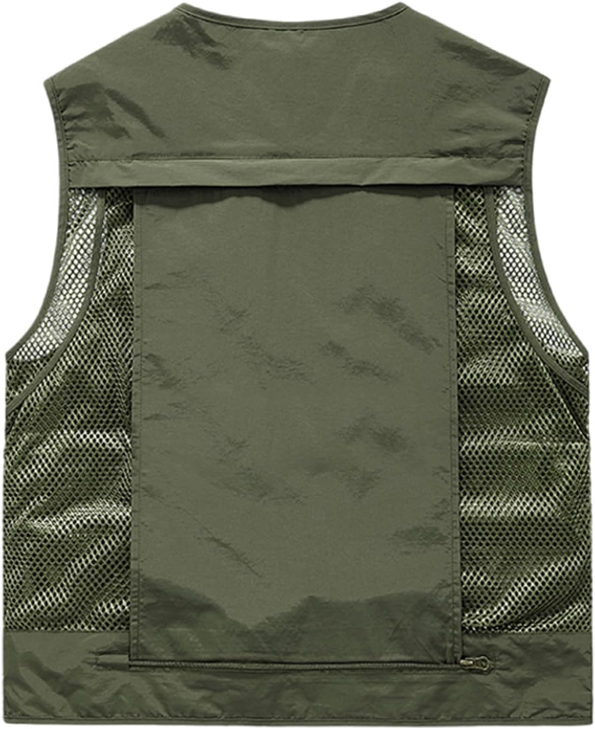 Mens Outdoor Vest Breathable Quick-Dry Fishing Vest Camping Hiking Lightweight Vest with Multi-Pocket