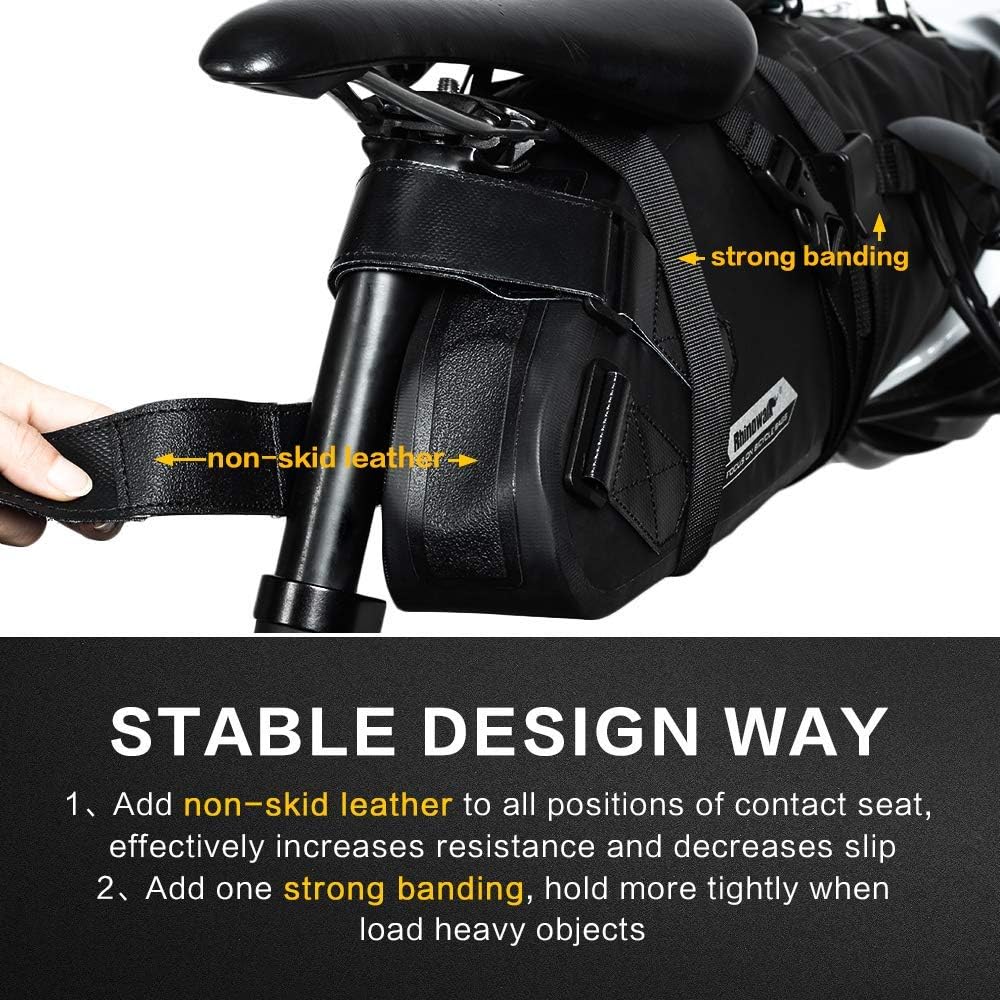 Rhinowalk Waterproof Bicycle Saddle Bag Bike Bag Under seat Bag Rainproof Mountain Road Bike Seat Bag Bicycle Bag Professional Cycling Accessories
