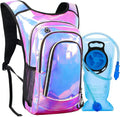 Hydration Backpack, Festival Rave Hydration Pack, Water Backpack with 2L Hydration Bladder, Rave Backpack Hydration Pack Hydropack Hydro for Hiking, Biking, Festivals, Raves
