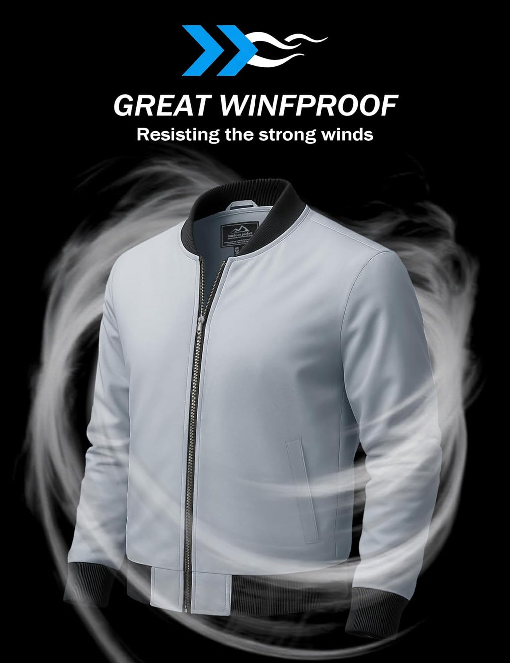 MAGCOMSEN Men's Bomber Jacket Lightweight Full Zip Windbreaker Jackets