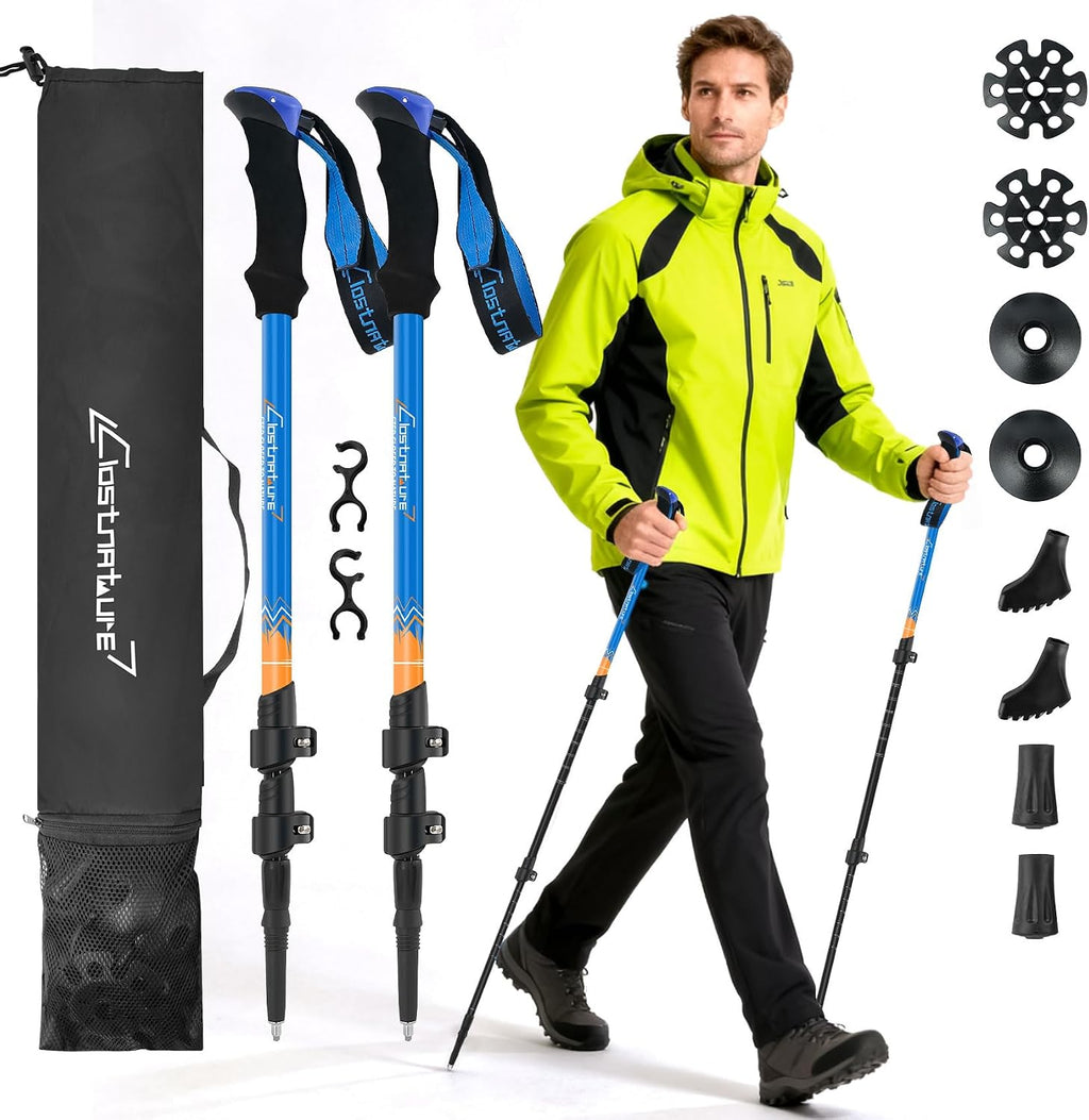 Clostnature 2 Pack Trekking Poles for Hiking, Lightweight Walking Sticks