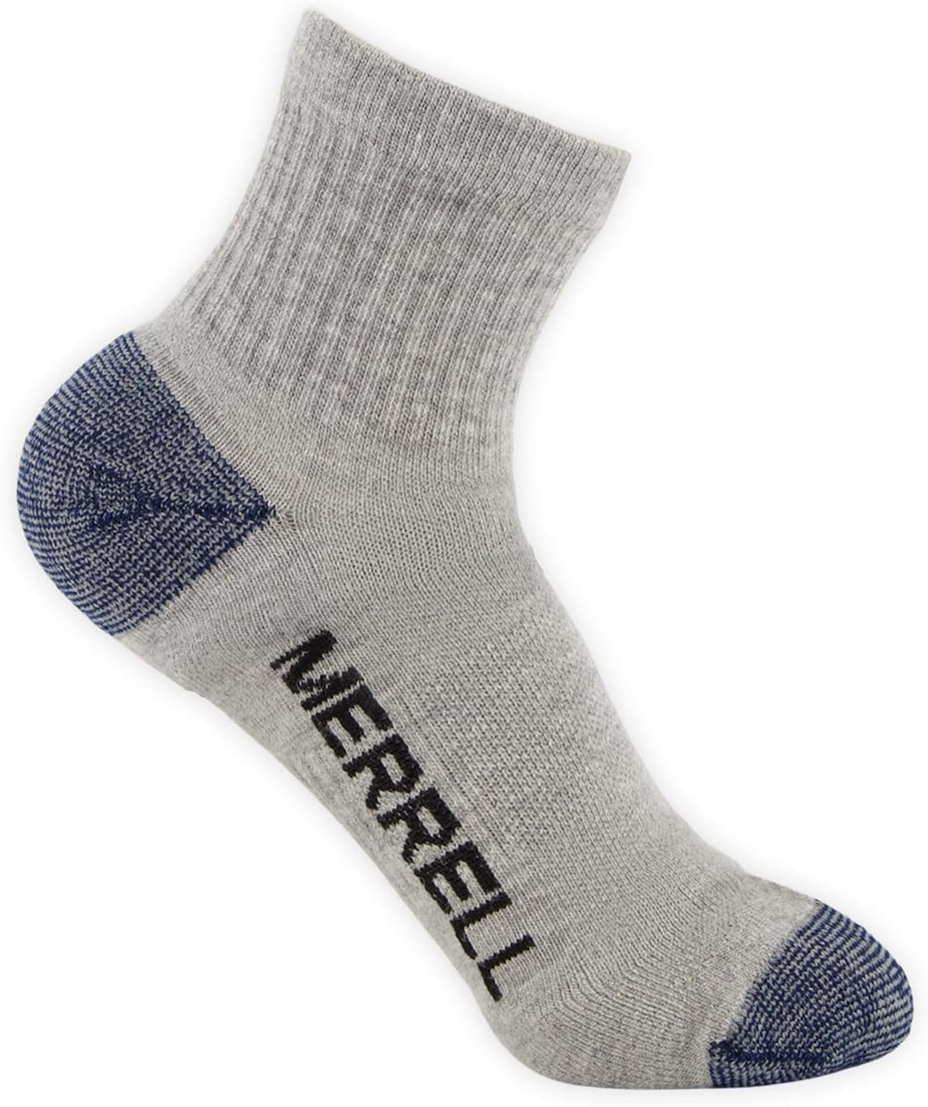 Merrell Unisex 3-pack Trekker Outdoor Ankle Socks, Mid-height Wool Blend Trail Socks Multi-pack