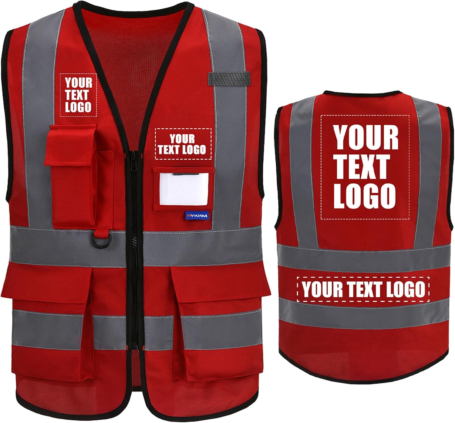 A-SAFETY High Visibility Reflective Safety Vest Customize Logo (XS-8XL)