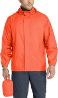 33,000ft Men's Packable Rain Jacket Lightweight Waterproof Golf Raincoat