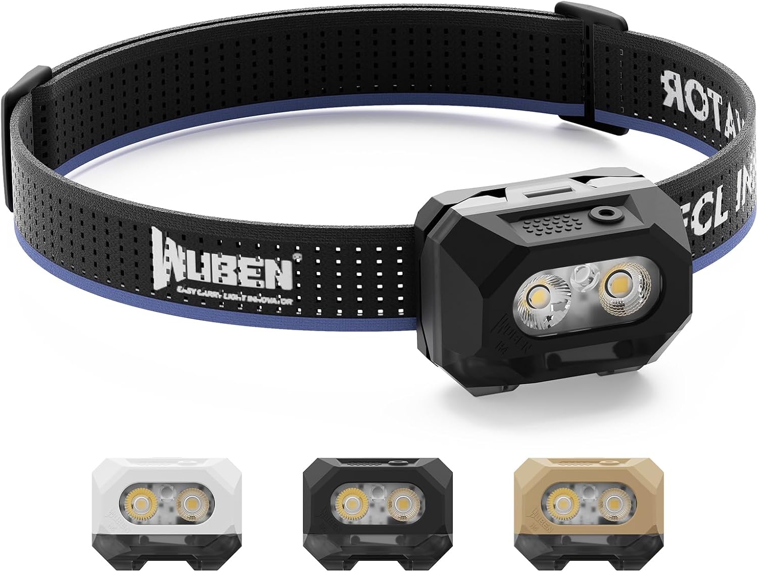 WUBEN H4 LED Headlamp Rechargeable 800 Lumens Super Bright