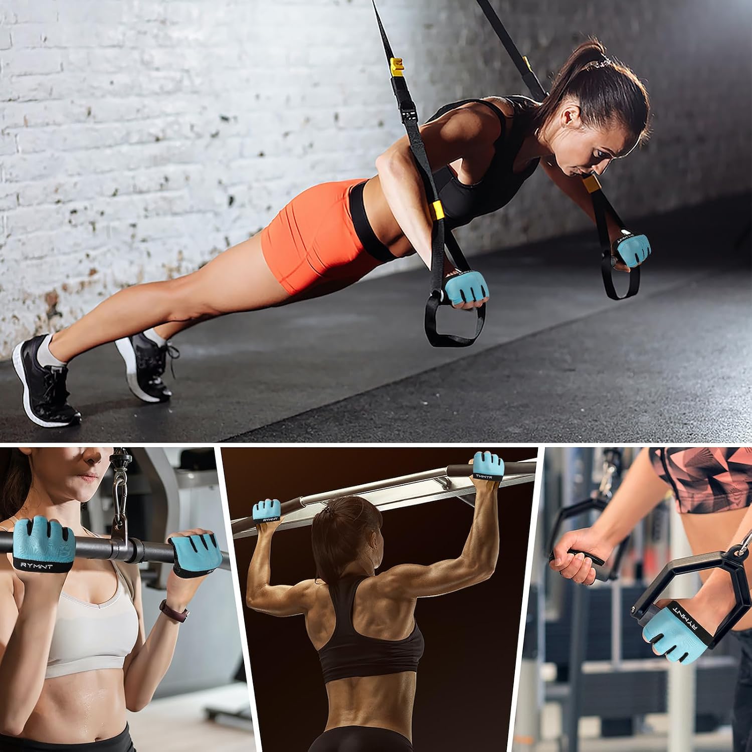 Minimal Workout Gloves for Women Men, Micro Fingerless Gym Gloves Grip Pads