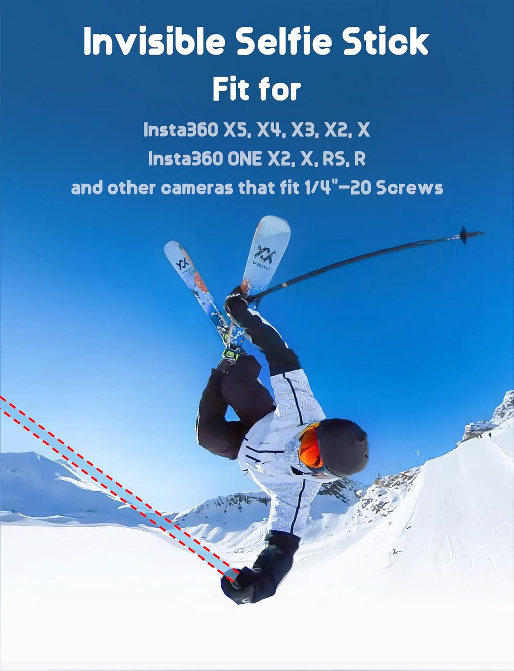 BMZX 118" Long Selfie Stick Tripod for iPhone & Android (29 to 118")