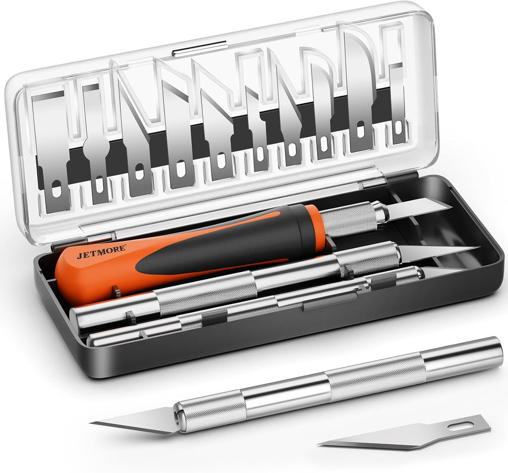 JETMORE 22 Pcs Exacto Knife Set, Hobby Knife with Exacto Blades and Case