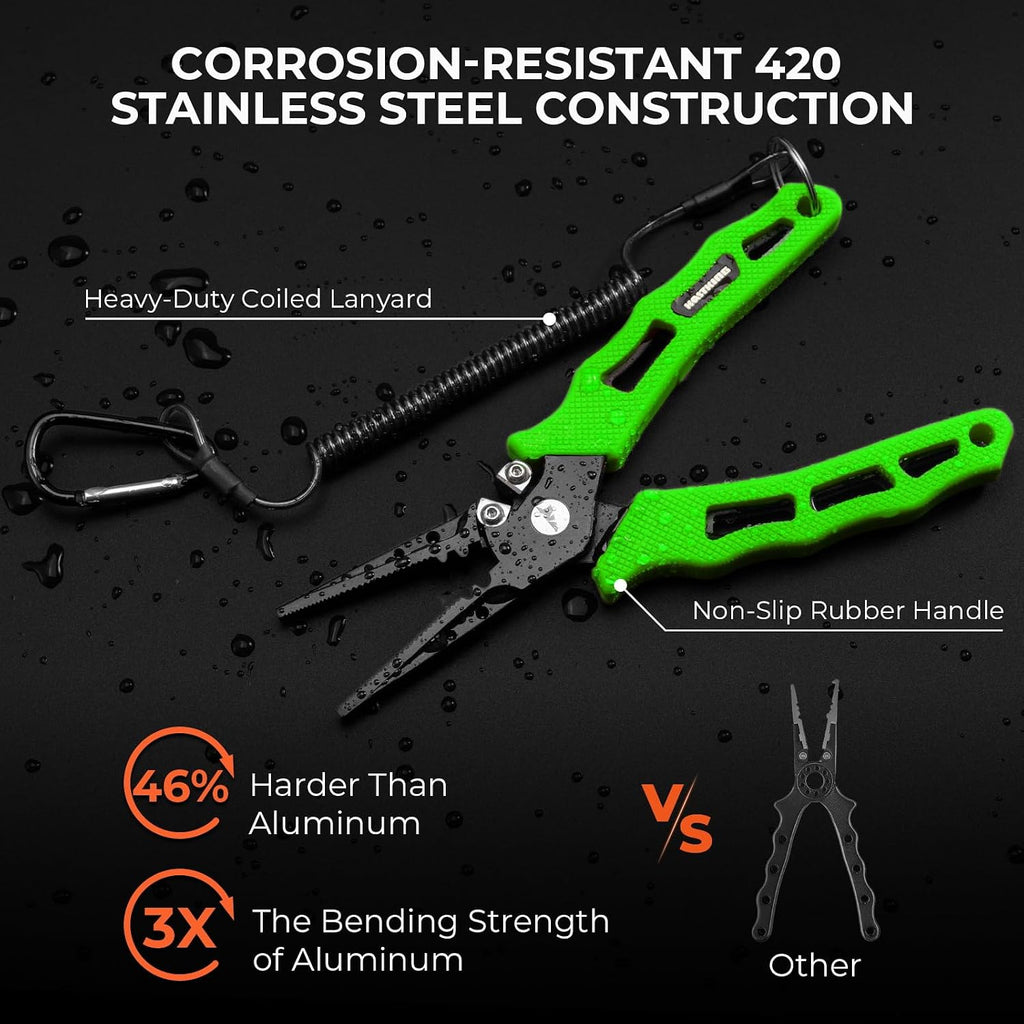 KastKing Cutthroat 7 inch Fishing Pliers, Ice Fishing, Gift for Men