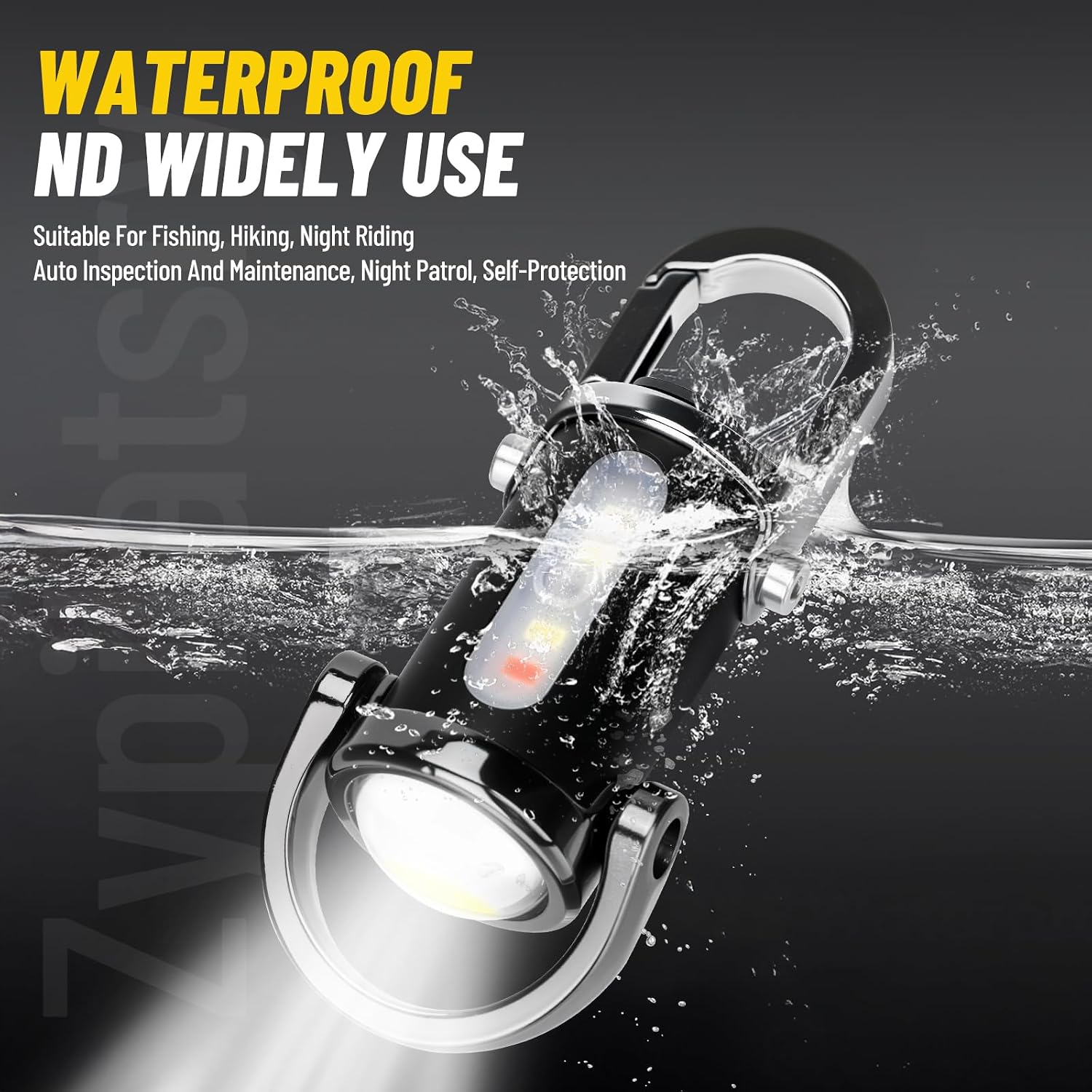 1200LM Super Bright Mini Led Flashlights USB Rechargeable Small Waterproof Keychain Flashlight Rescue, Camping-Black