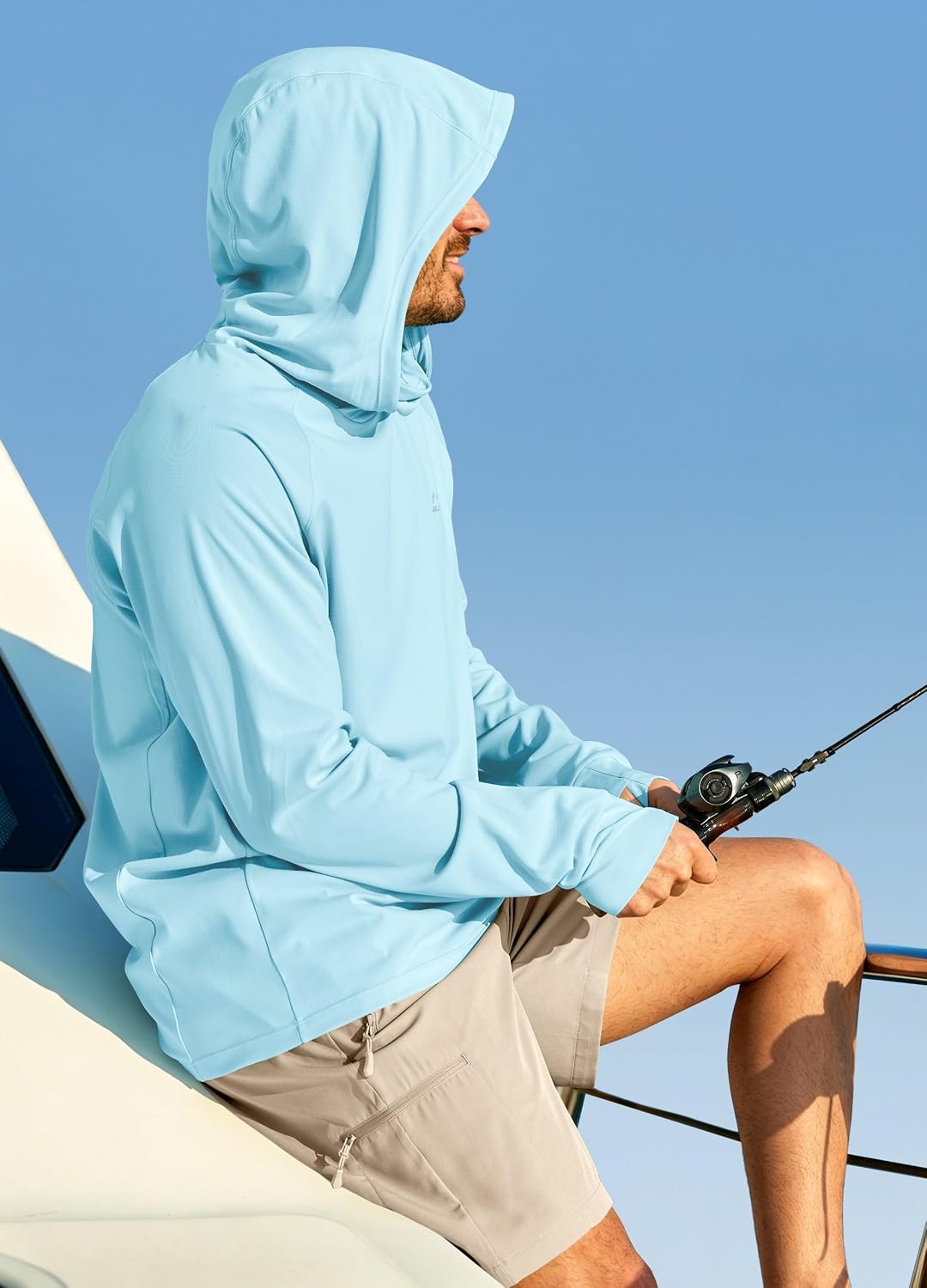 Willit Men's Sun Hoodie UPF 50+ Long Sleeve Fishing Hiking Shirt with Mask Lightweight UV SPF Neck Gaiter Hoodie
