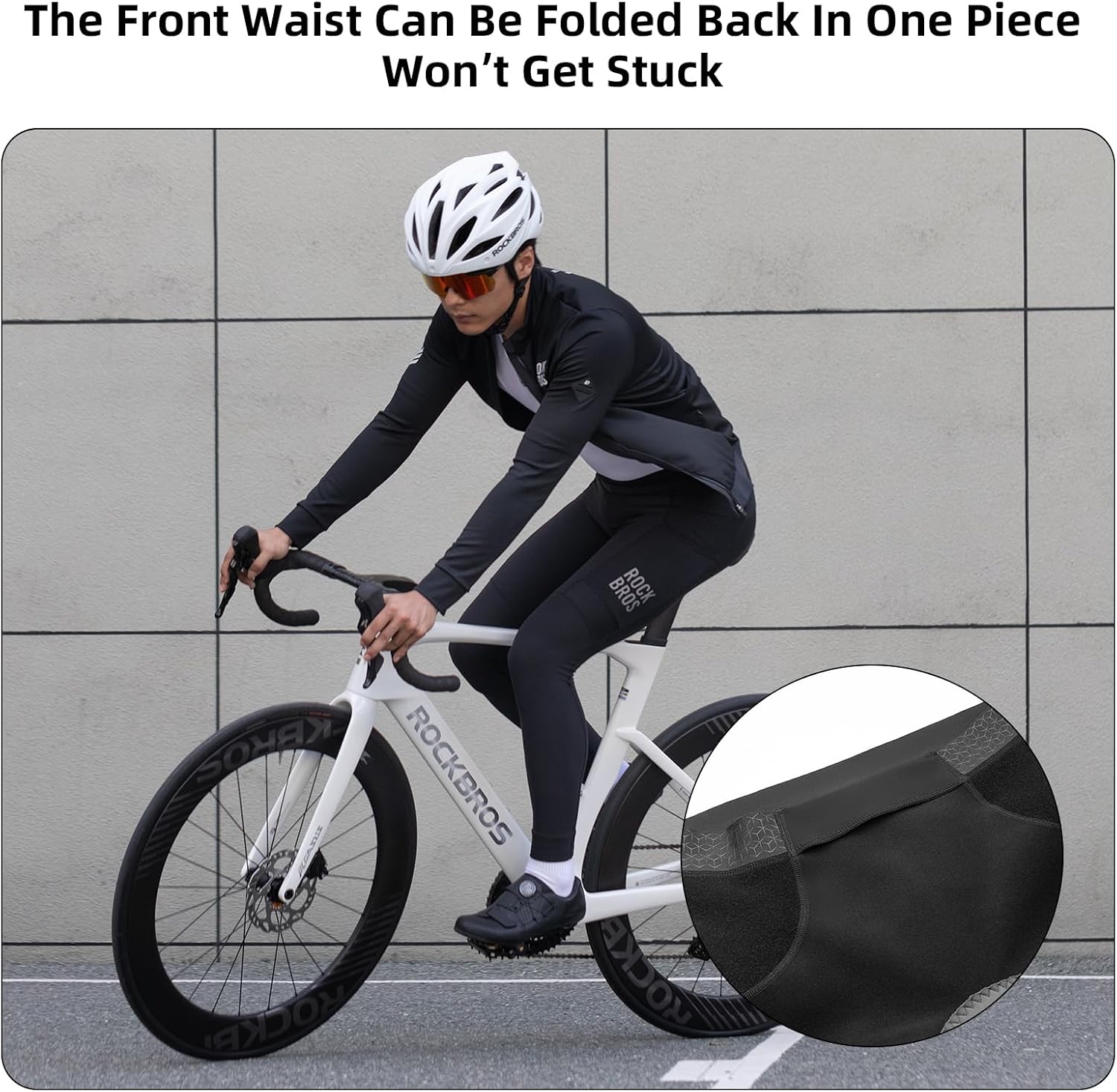 ROCKBROS Men's Thermal Cycling Tights Padded Winter Bike Pants