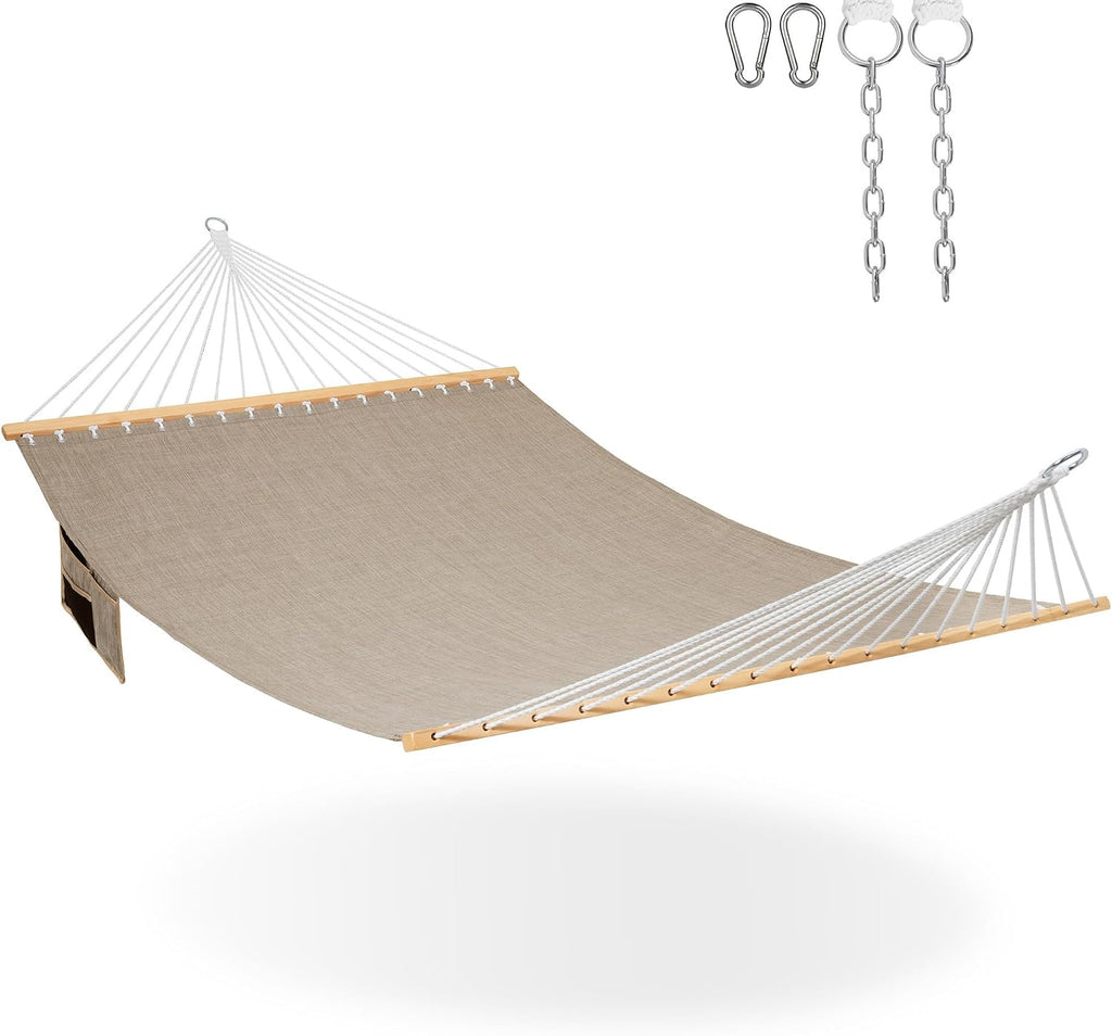 Lazy Daze Double Olefin Quick Dry Hammock with Spreader Bar for Outdoor