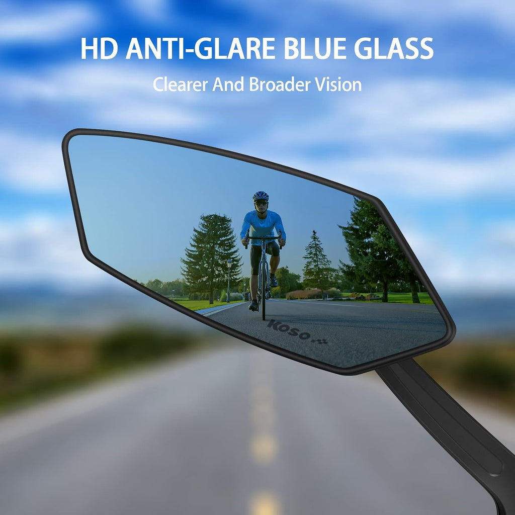 2 Pack Bike Mirrors, eBike Mirrors for Handlebars (Blu-ray Version)