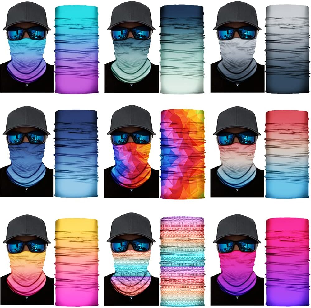 Neck Gaiter Mask,Bandana Gator Face Cover Mask Sun UV Protection,Neck Warmer Balaclava,Tube Face Scarf,Headband for Outdoor
