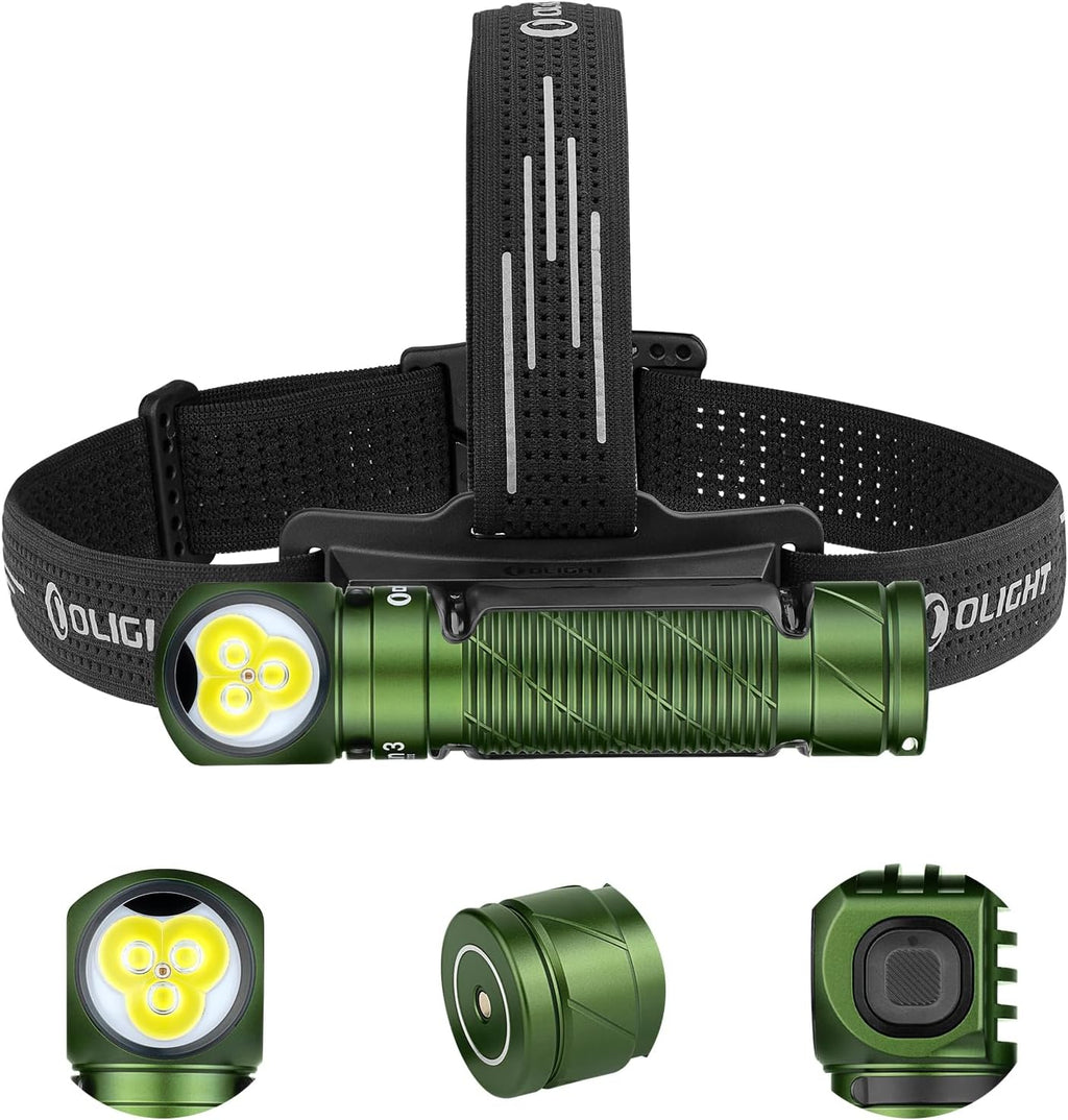 OLIGHT Perun 3 Headlamp Rechargeable, Red Light, Waterproof, OD Green