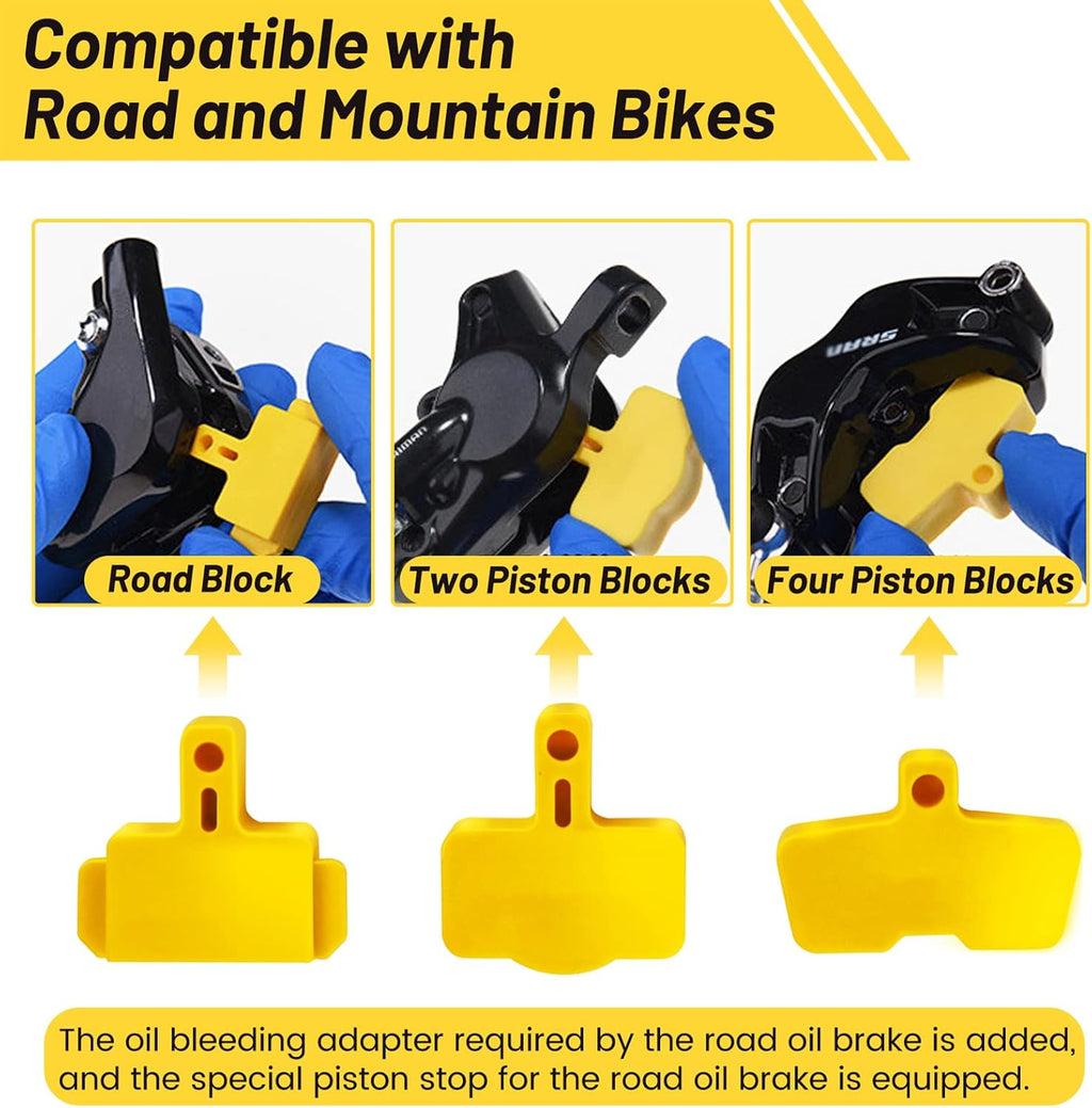 CHUMXINY Brake Bleed Kit for SHIMANO, TEKTRO Hydraulic Disc Brakes, Including High Performance Mineral Brake Fluid (120ml)