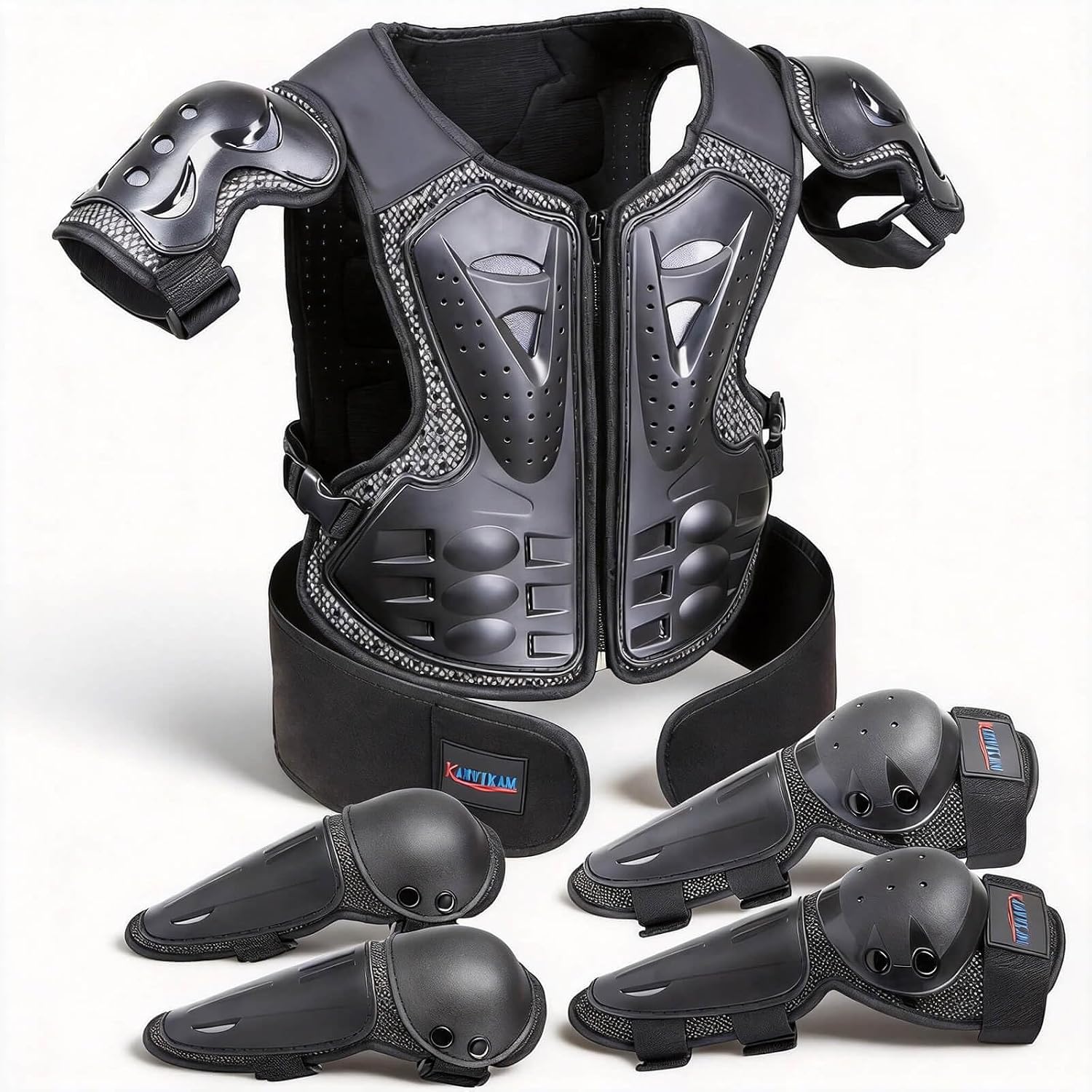 Kids Dirt Bike Gear,Motorcycle Armor Vest Suit for Motocross ATV MTB,Elbow Knee Back Chest Protection for Skating Ski