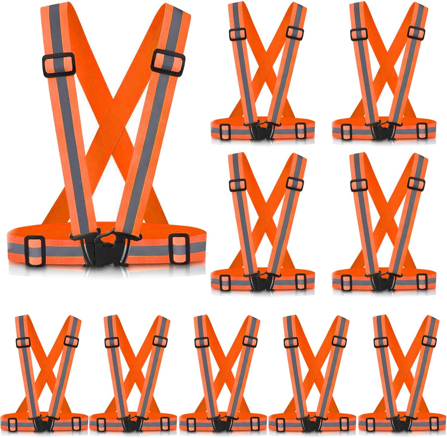 Reflective Vest Running Gear, 2-10Pack High Visible Safety VES