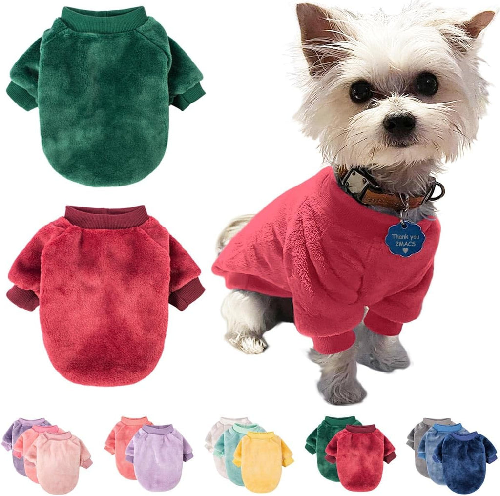 FabriCastle Small Dog Sweaters, 3-Pack Dog Clothes for Small Dogs Girl & Cats, Soft and Warm Pet Coats, Winter Pet Jacket, Doggy Apparel Costumes, Puppy Outfits (Ballet Pink,SkyBlue,Peach, Medium)