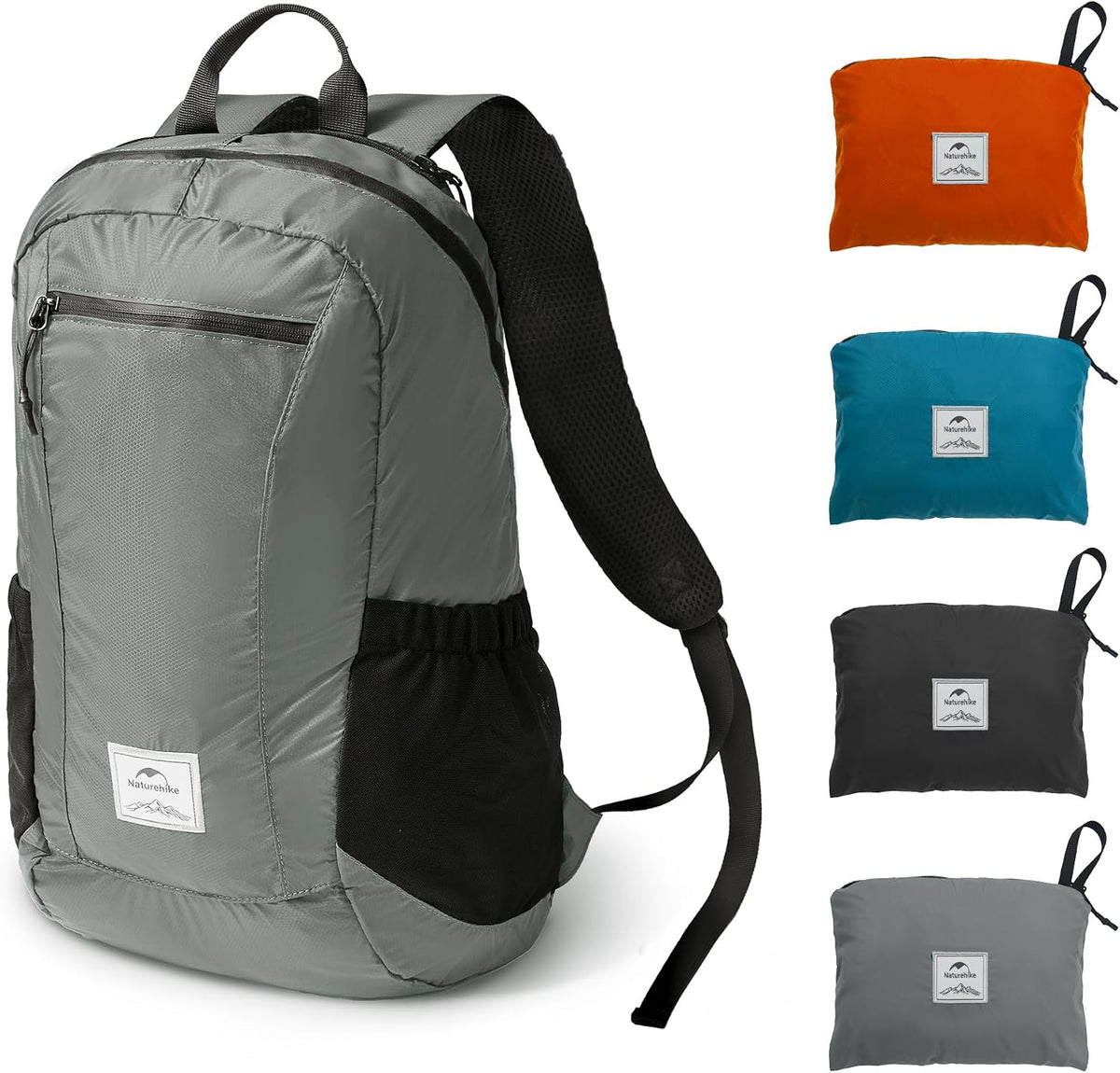 Naturehike 18L Lightweight Hiking Backpack, Waterproof Camping Packable Backpack Ultralight for Travel, Airplane, Small Hiking Daypack for Adults, Black