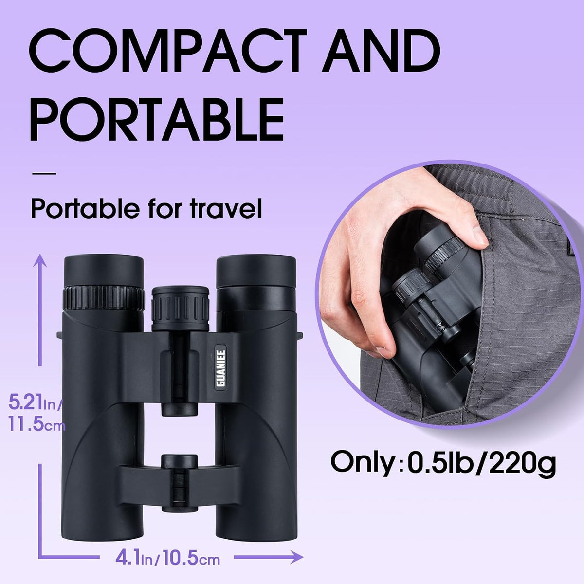 10x25 Binoculars for Kids Mini Pocket Compact Binoculars Waterproof Small Binocular for Bird Watching Travel Stargazing Outdoor Sports Black