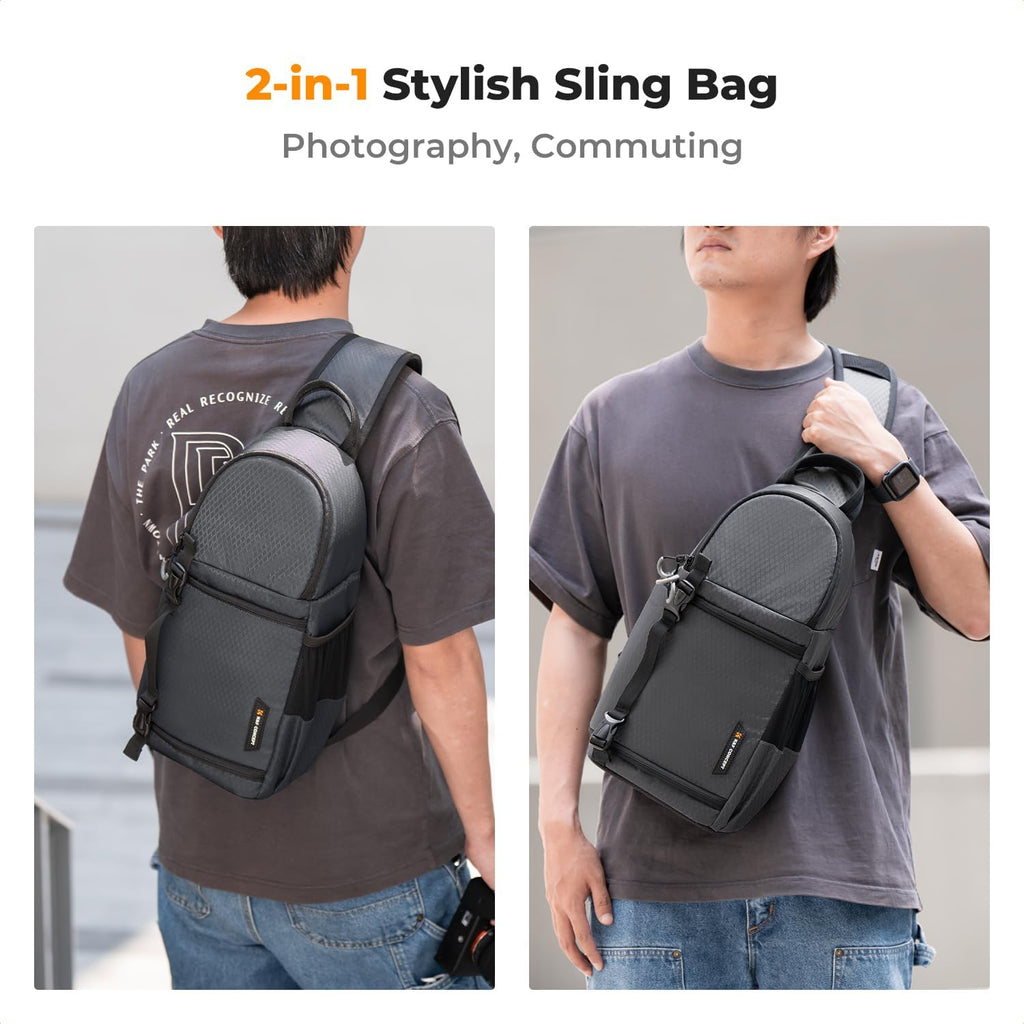 K&F CONCEPT Camera Sling Bag, Compact Crossbody Backpack, 10L