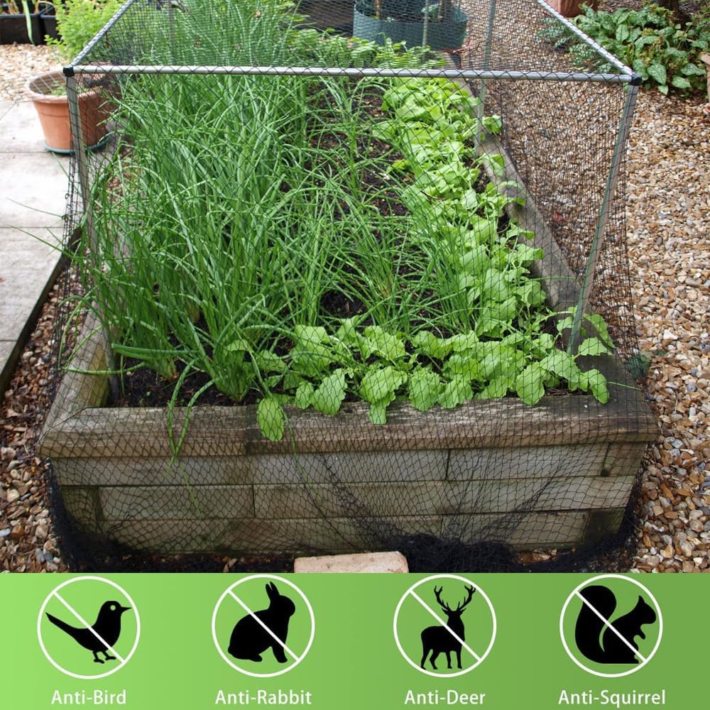 Bird Netting 25x100 Ft, 1 in Mesh Heavy Duty Garden Netting