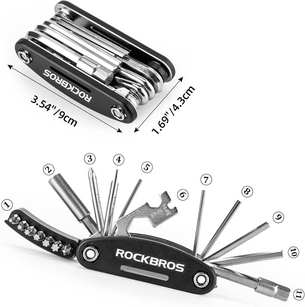 ROCKBROS 16 In 1 Multi-Function Bike Tool Kit - Allen Wrench