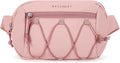 BAGSMART Fanny Packs for Women, Running Traveling Hiking, Light Pink