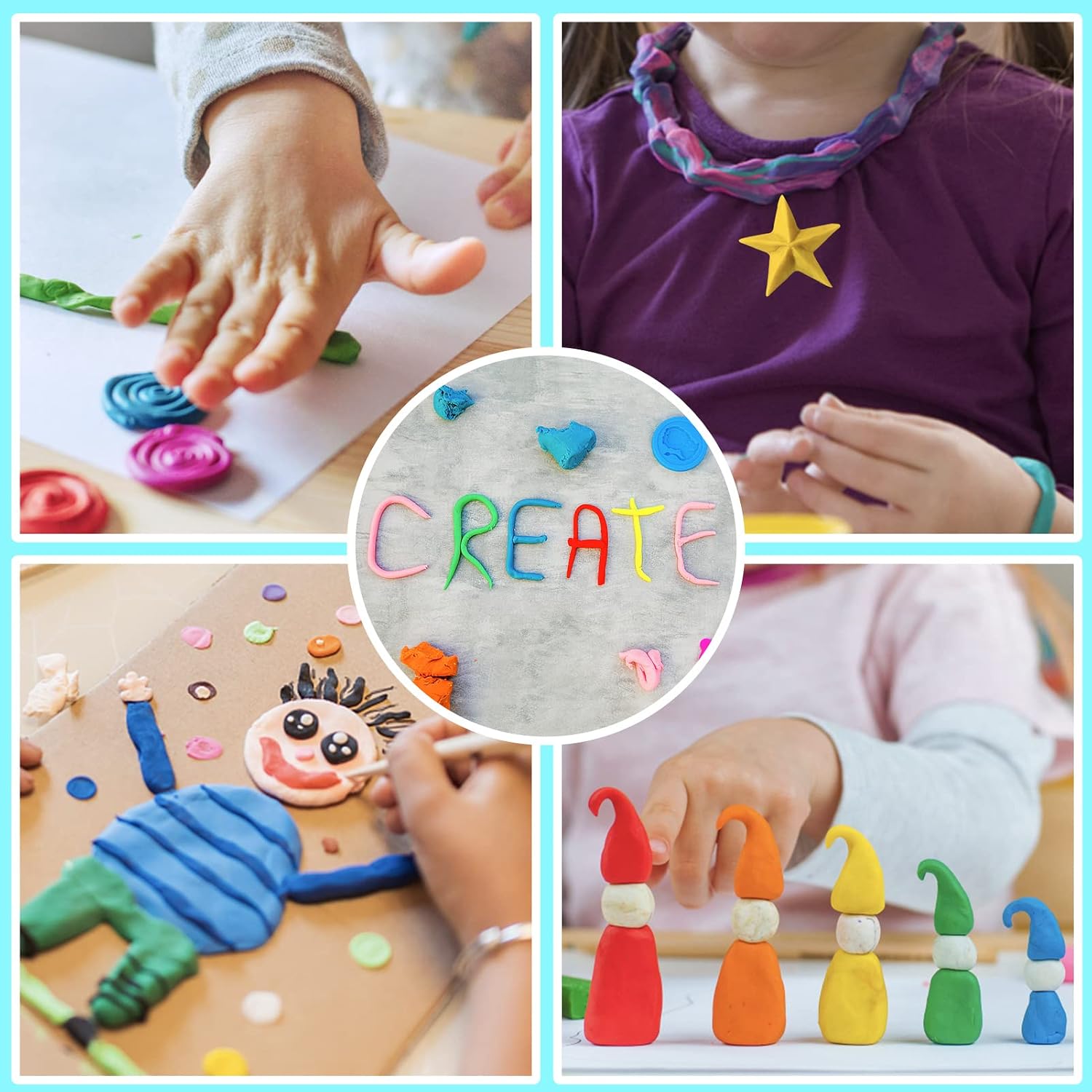 ESSENSON Modeling Clay Kit, 62 Colors, Age 3-12